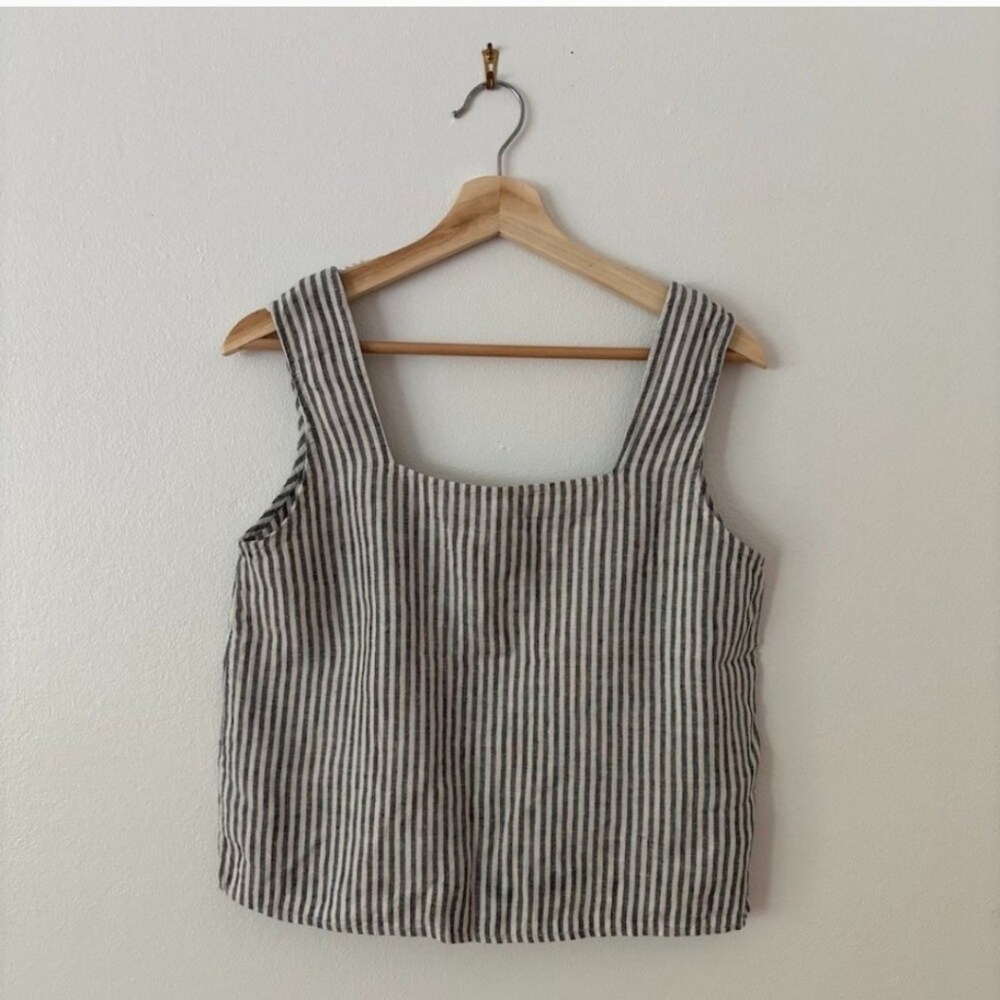 Esby linen top with buttons - Picture 2 of 3